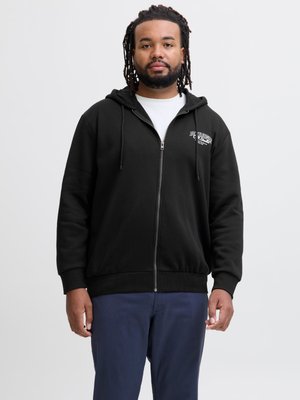Jack & Jones JJMAKOTO ZIP HOOD - Hættetrøje - black
