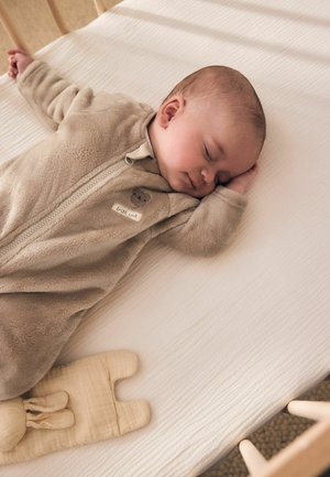 Next, REGULAR FIT - FLEECE TWO WAY ZIP BABY SLEEPSUIT - Strampler - neutral bear