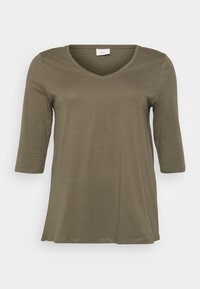CARBONNIE LIFE 3/4 V NECK A SHAPE - Majica z dolgimi rokavi - kalamata