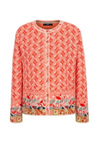 JACQUARD MIX MATCH PATTERN - Kardigán - coral