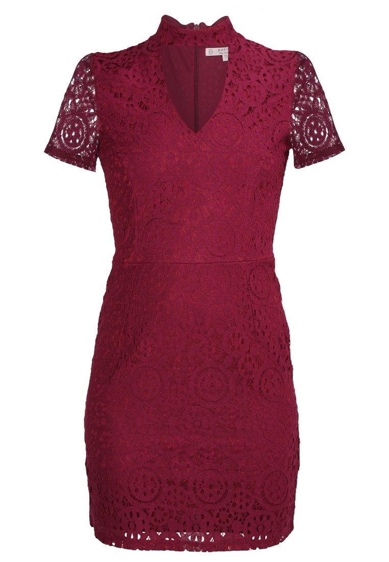 miss selfridge burgundy dress Omella Burgundy Ruched Bust Sweetheart Flared Midi Dress