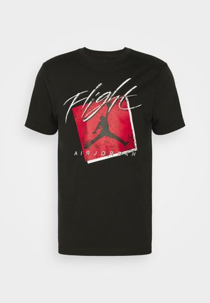 Jordan BRAND CREW - T-shirt con stampa - black/gym red