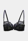 WILD GARDENIA FLORALE - Merevítős melltartó - black