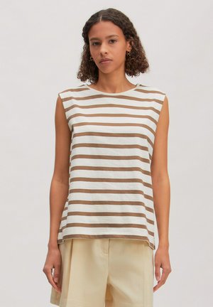 EDITED, EDITED TOP HANAMI - T-Shirt print - weiß braun
