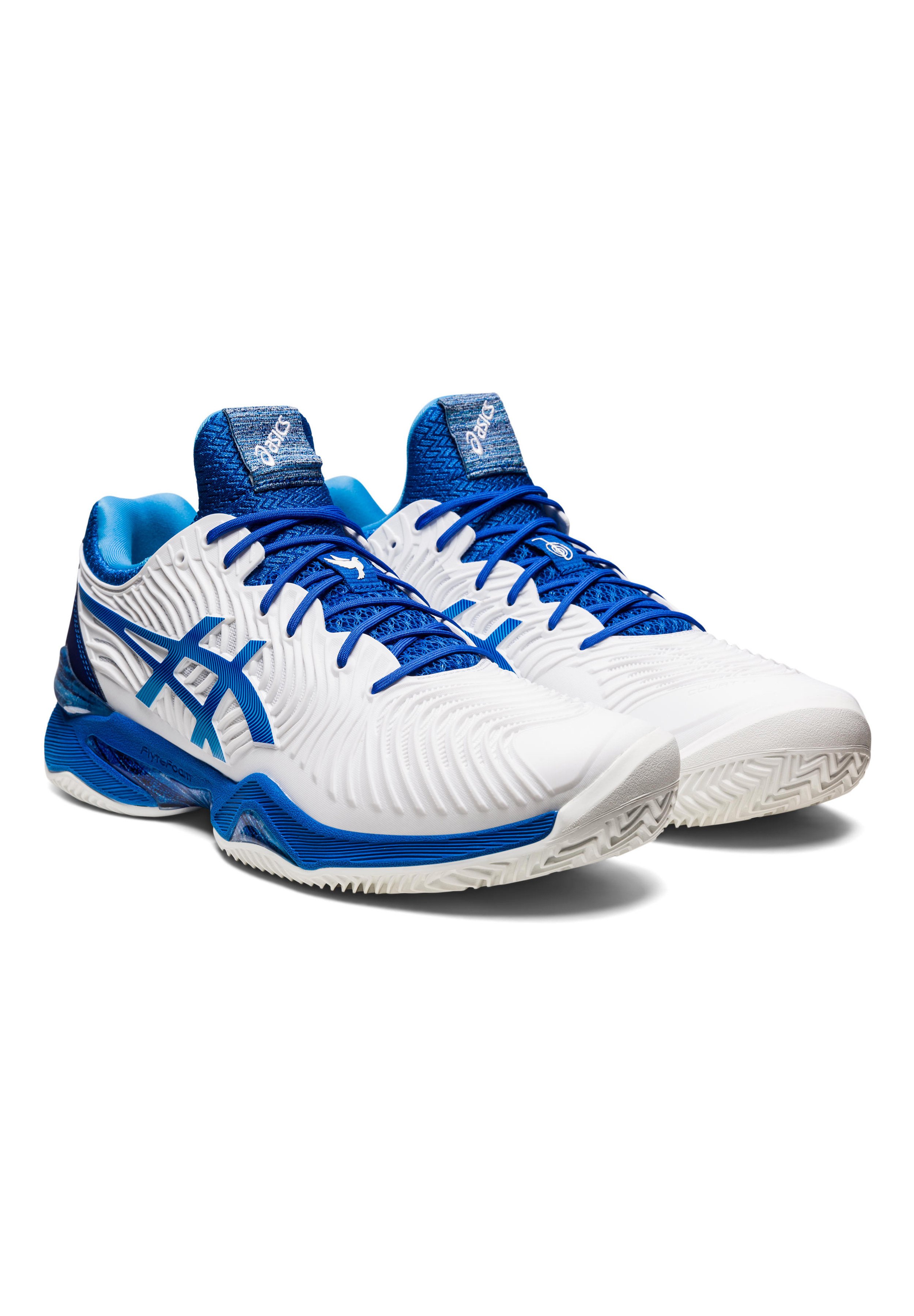 ASICS COURT FF NOVAK - Clay court tennis shoes - weiss blau/blue -  Zalando.de