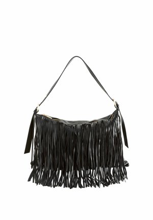 FRINGE SHOULDER - Handbag - black