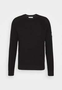BADGE EASY SWEATER - Trui - black