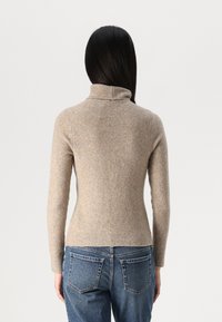 Abercrombie & Fitch SLIM CURLY TURTLE NECK - Džemperis - brown