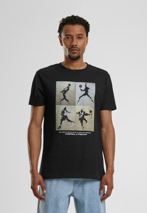 BALL LIFESYTLE TEE - Trükipildiga T-särk - black