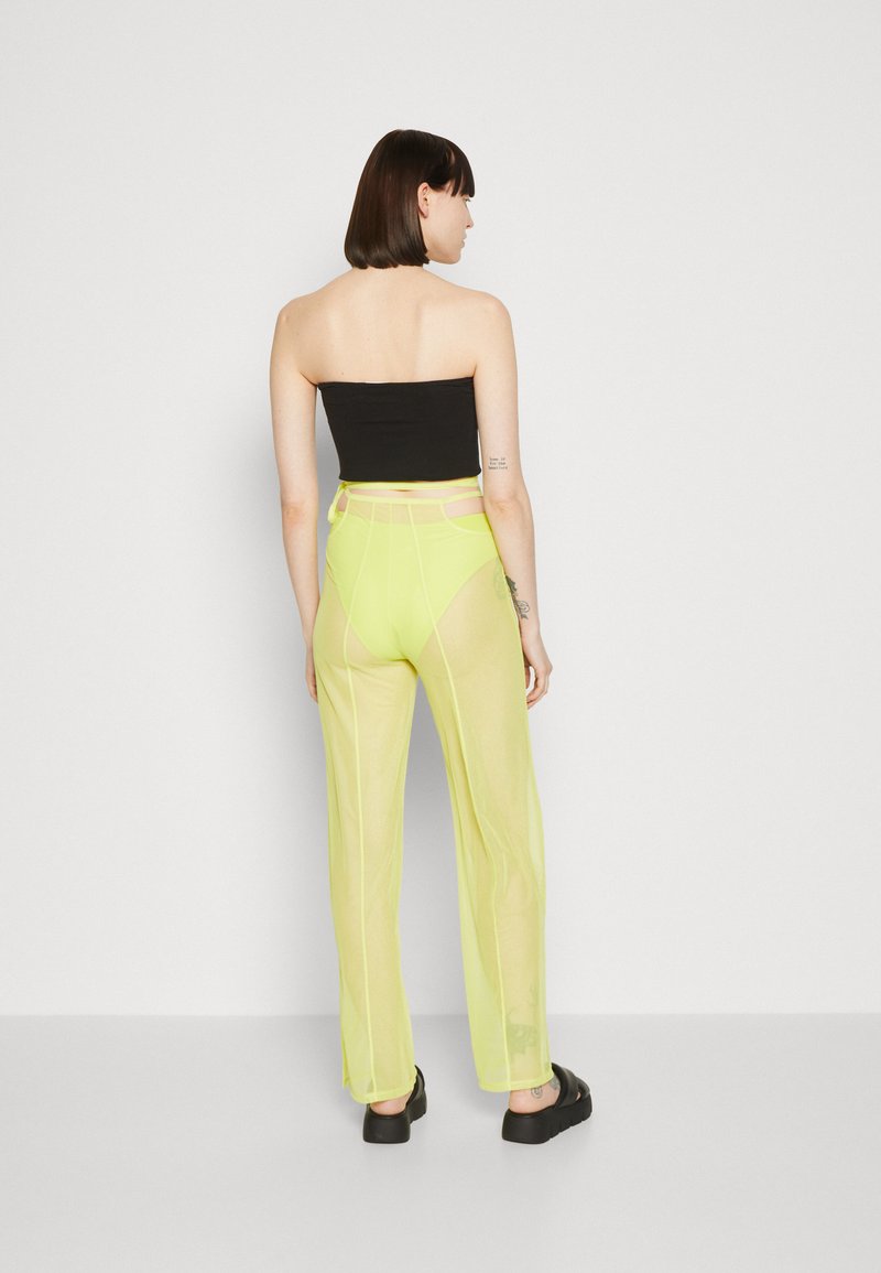 Calvin Klein Jeans TIE DETAIL LAYERED PANT - Kalhoty - lemon lime