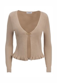 INFLUENCER FRILLED - Cardigan - beige