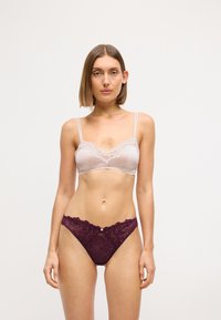 Lindex BRIEF THONG REGULAR LYDIA - String - dark dusty red