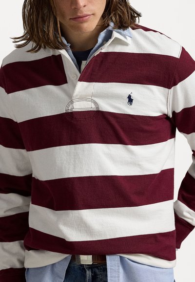 Polo Ralph Lauren THE ICONIC RUGBY SHIRT - Polo shirt - classic wine/trophy cream
