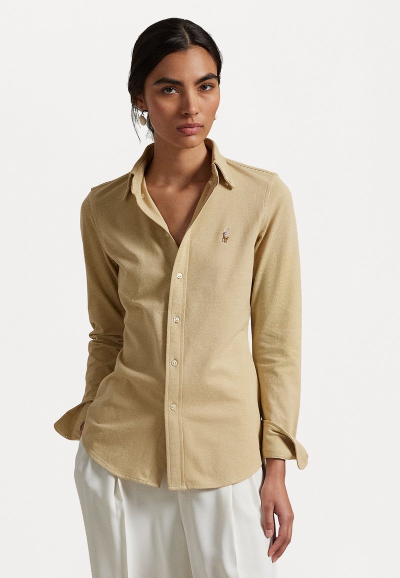 Polo Ralph Lauren LONG SLEEVE BUTTON FRONT SHIRT - Bluza z gumbi - tan