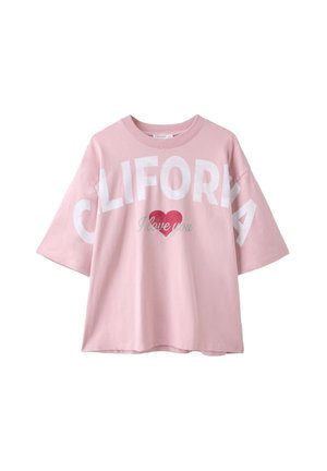 Stradivarius, CALIFORNIA PRINT T-SHIRT - Langærmet T-shirt - pink