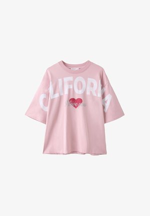 Stradivarius, CALIFORNIA PRINT T-SHIRT - T-shirt à manches longues - pink