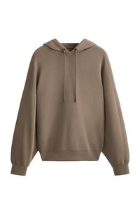 SOFT-TOUCH BOXY WITH RIB DETAIL - Hættetrøje - brown