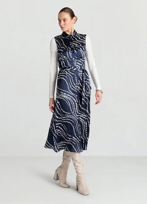 POIS - Robe chemise - var blu notte