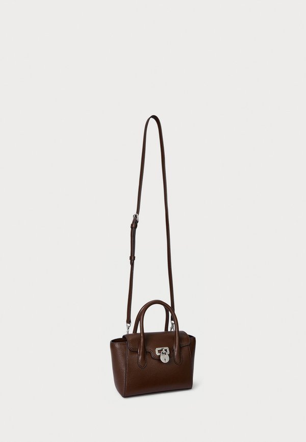 PEBBLED LEATHER SMALL TANNER SATCHEL - Handbag - dark hickory4