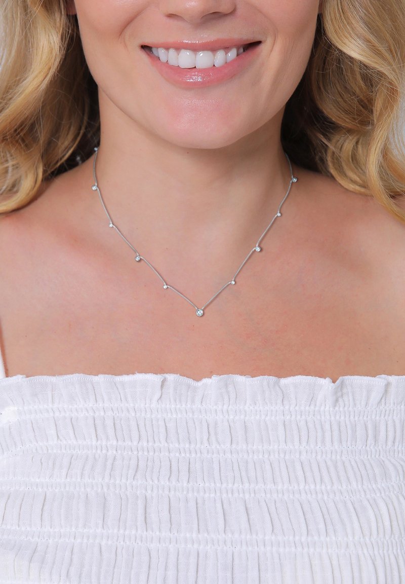 Elli - GLASS CRYSTAL - Collar - silver-coloured, Ampliar