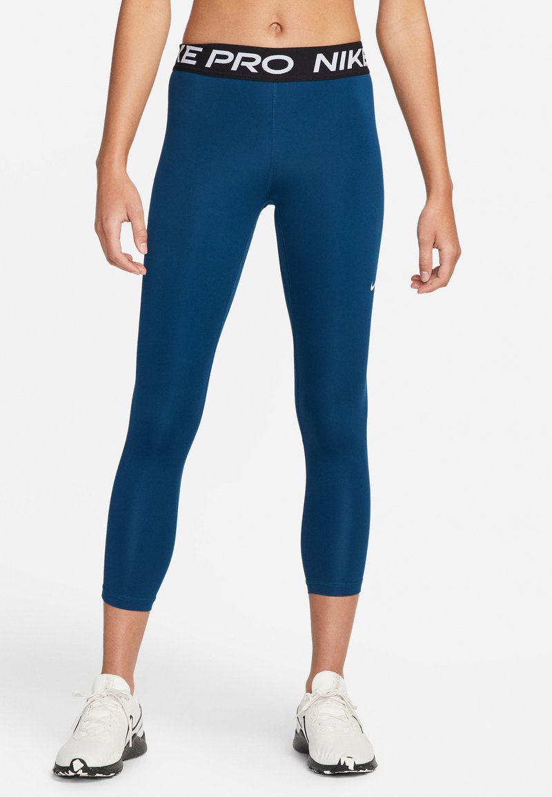 Nike Performance CROP - Leggings - valerian blue/black/white