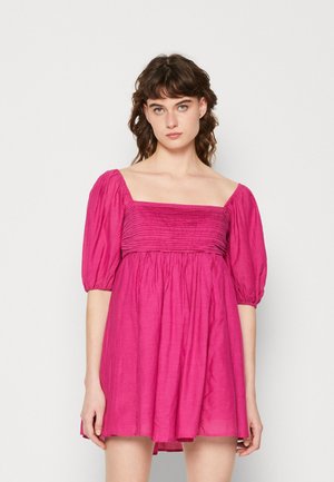 Abercrombie & Fitch PUFF MINI - Dnevna obleka - fuschia red