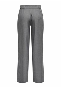 ONLY LINDA GERADE GESCHNITTEN - Hlače - medium grey melange