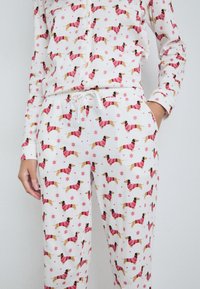 LASCANA XMAS PYJAMA SET - Pyjama - weiß gemustert