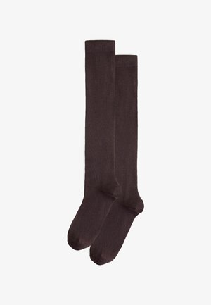 Next, TWO PACK - Knee high socks - chocolate brown