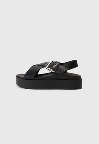 NALUU - Platformas sandales - black