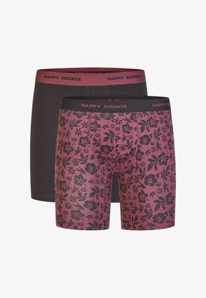 Happy Shorts, 2 PACK - Lange Boxershorts - schwarz/bordeaux