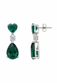 Latelita IRINA EMERALD TEARDROP EARRINGS SILVER - Earrings - silver