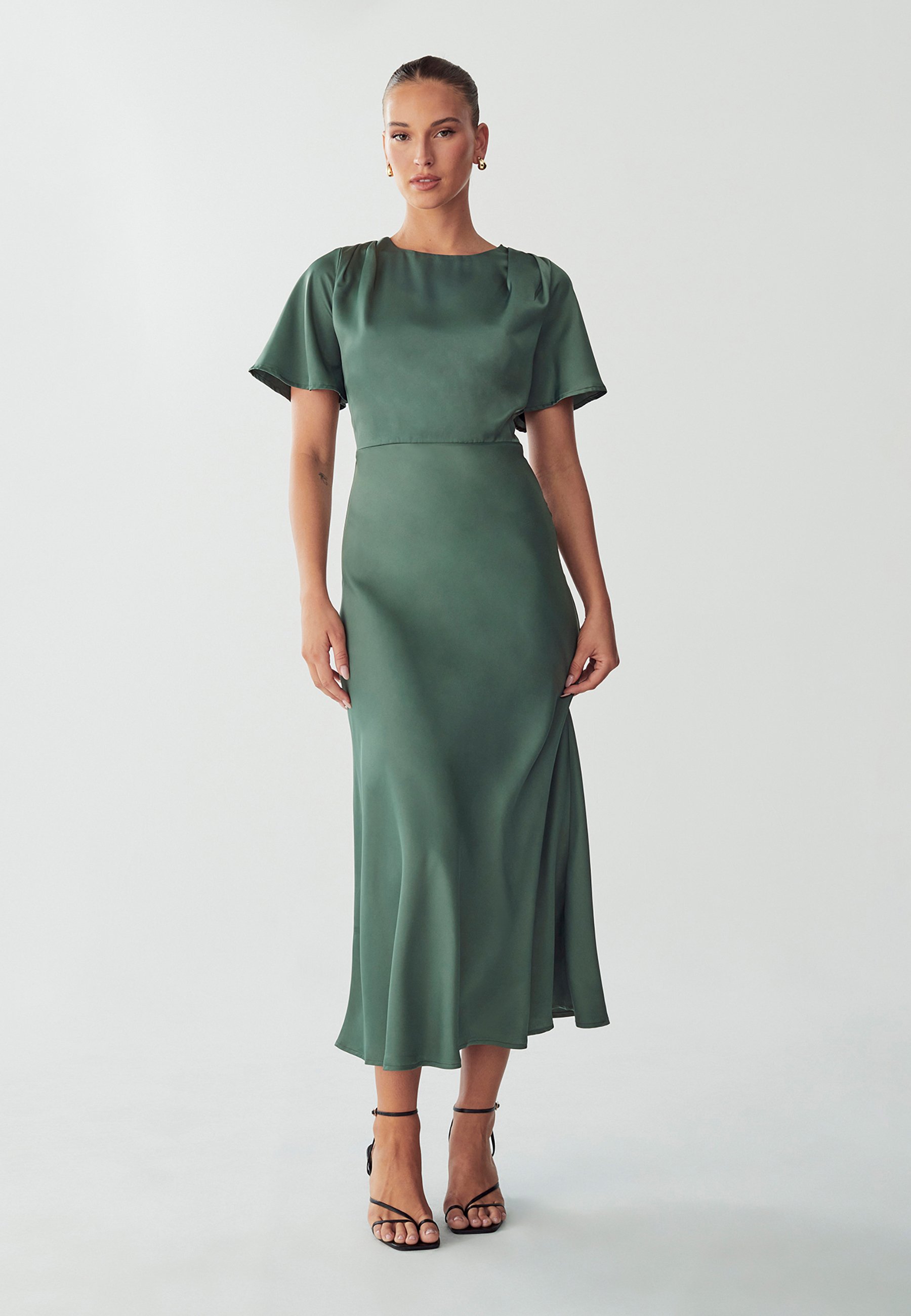 sachin and babi light blue dress Hollister Co. BARE LOW BACK MIDI - Day dress - casual black/black