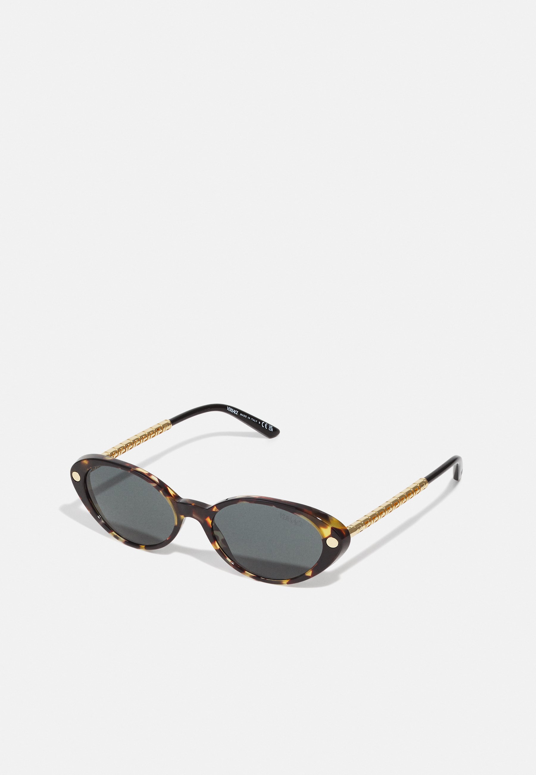 Versace Tortoiseshell Oval Sunglasses - Dark Lenses Versace VE4454 tortoise frame with dark grey lenses. Lenses  main image 2