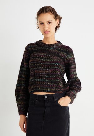 ONLY, ONLCARMA PULLOVER - Pullover - black/multi spacedye