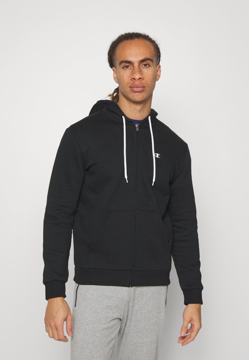 Champion BASIC HOODED FULL ZIP - Zip-up sweatshirt - black - Zalando.co.uk