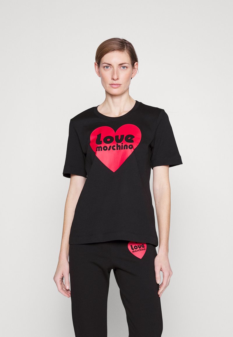Love Moschino Print Tshirt black Zalando.co.uk