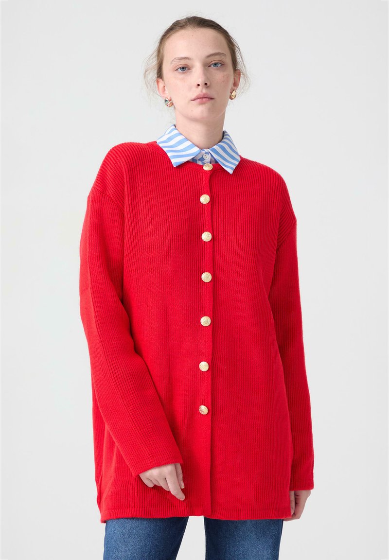 Touché Privé BUTTONED - Cardigan - red
