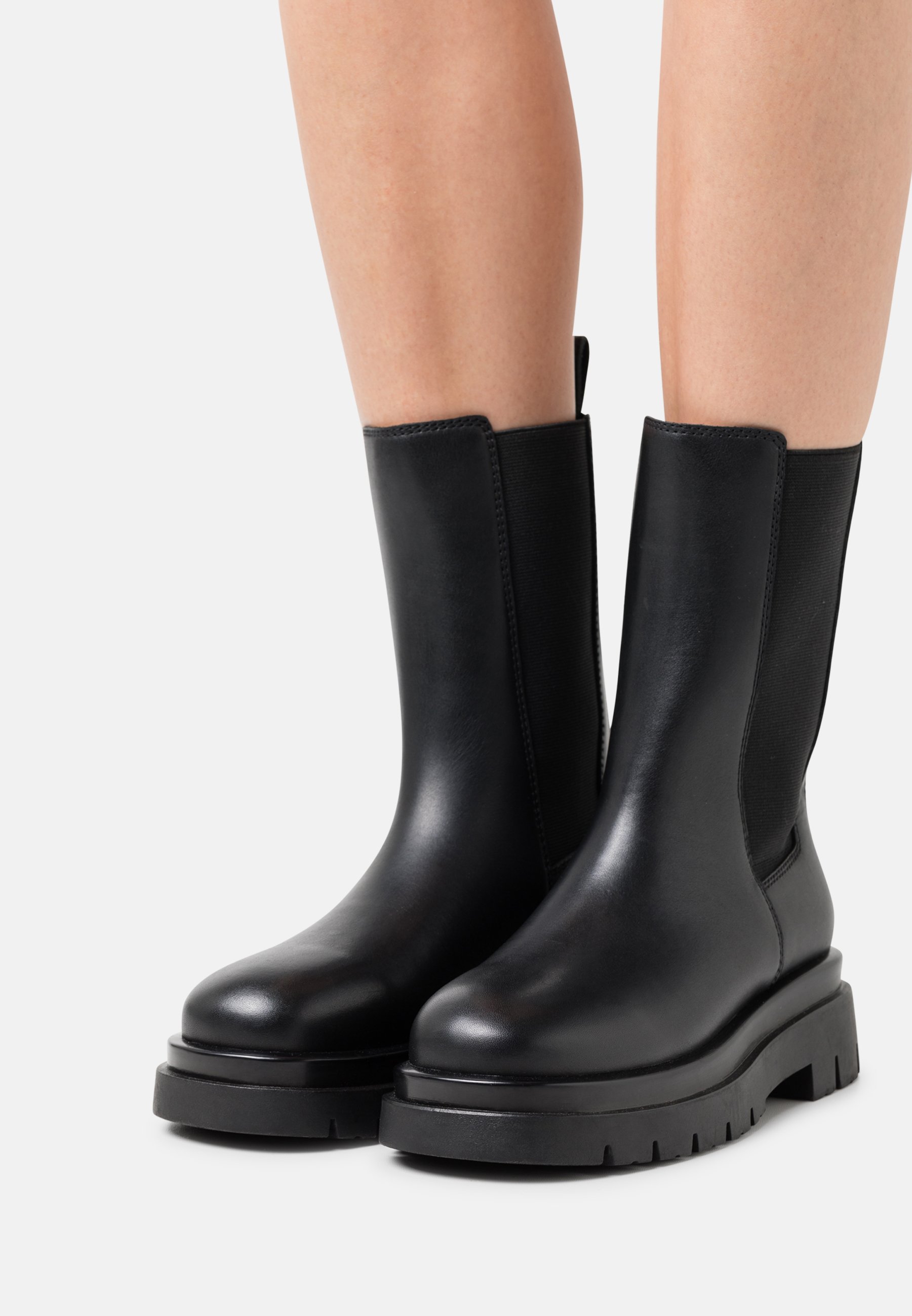 aldo black platform boots