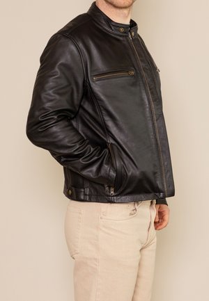 Chandana - Leather jacket - schwarz