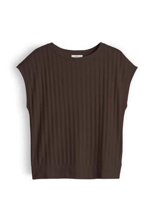 OPUS, RELAXED CLEAN TEXTURED LOOK - T-Shirt basic - affogato