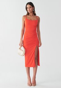 LANI - Jersey dress - coral