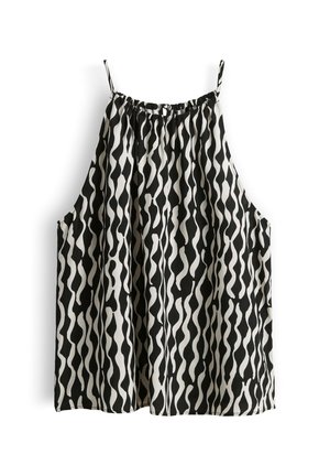 OPUS, FLARED FIT ALLOVER PRINT - Bluse - black