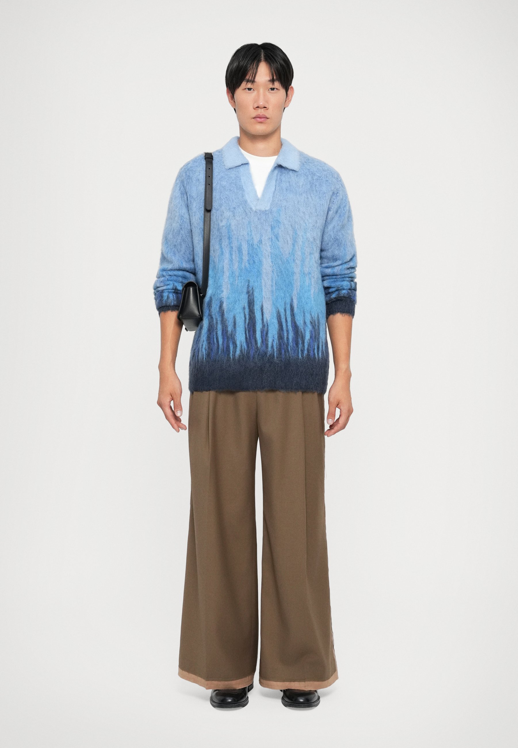 Feng Chen Wang GRADIENT PULLOVER WITH COLLAR - Jumper - blue