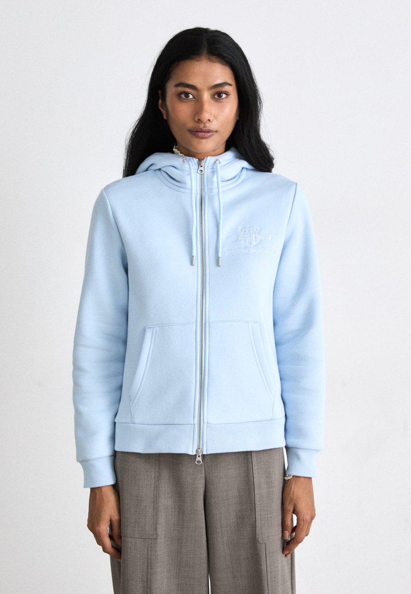 GANT TONAL SHIELD ZIP HOODIE - Mikina so zipsom - calming blue