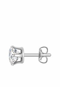 Cercei din argint cu pietre prețioase tăiate în formă de marquise, montate într-un design cu patru pronguri, având un ac drept și un sistem de prindere tip fluture.