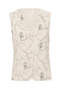 TONY - Vesta - black stitch on white