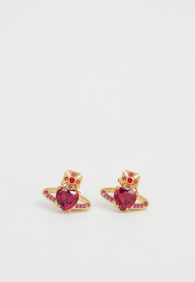 Vivienne Westwood ARIELLA EARRINGS - Auskarai - gold-coloured/light siam/fuchsia