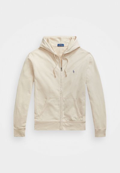 Polo Ralph Lauren SPA TERRY FULL ZIP HOODIE - Cipzáras pulóver - khaki stone