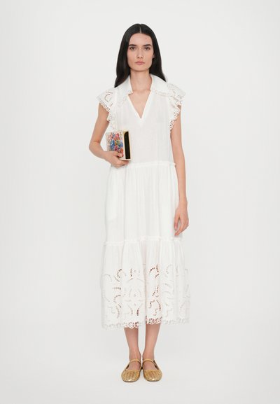 Olympia Le-Tan BOOK CLUTCH THE BOUQUET - Pochette - nacre